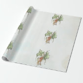 Elegant Botanical Bird Cadeaupapier (Uitgerold)