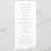 Elegant  Botanical Crest Wedding Programme Programma (Achterkant)