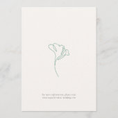 Elegant Botanical Emerald Monogram Wedding Kaart (Achterkant)