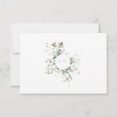 Elegant Botanical Eucalyptus Greenery, Hydrangea RSVP Kaartje (Achterkant)