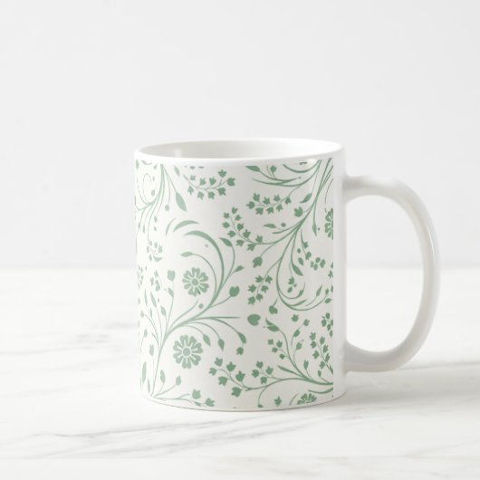 Elegant Botanical Floral Pattern – Minimal Nature  Koffiemok (Rechts)