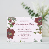 Elegant Botanical Floral Retirement Party Invite Kaart (Staand voorkant)