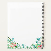Elegant Botanical Floral Seahorse Planner (Achterkant)