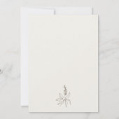 Elegant Botanical Floral Sketch Monogram Weddensch Kaart (Achterkant)