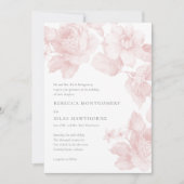Elegant Botanical Floral Wedding Kaart (Voorkant)