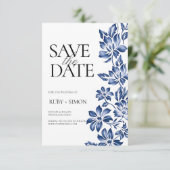 Elegant Botanical Floral Wedding Save The Date (Staand voorkant)
