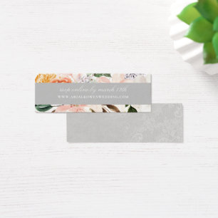 Elegant Botanical Floral Wedding Website RSVP Mini Visitekaartjes