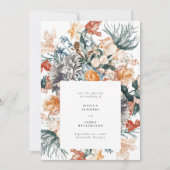 Elegant Botanical Flowers die bruiloft schilderen Save The Date (Voorkant)