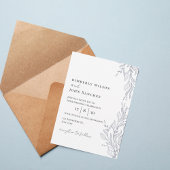 Elegant Botanical Frame Wedding Invitation