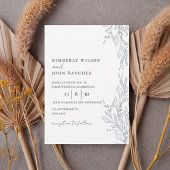 Elegant Botanical Frame Wedding Invitation
