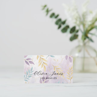 Elegant Botanical Glam Gold Visitekaartje