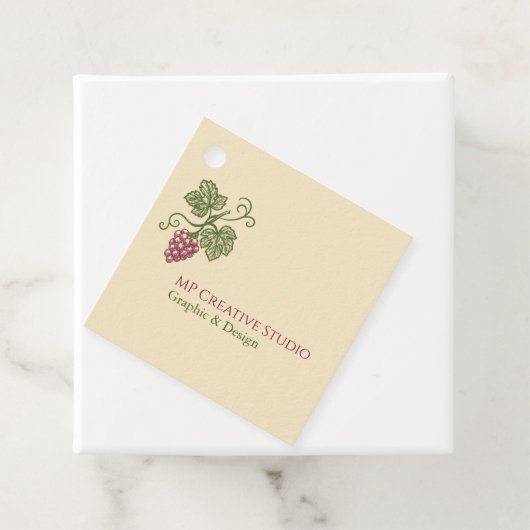 Elegant Botanical Grapevine Design Bedankjes Labels (In situ)