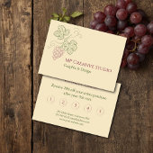 Elegant Botanical Grapevine Design Klantenkaartje