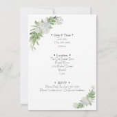 Elegant Botanical Green Leaves Nature Invitation (Dos)