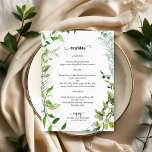 Elégant Botanical Greenery Mariage Menu Mariage<br><div class="desc">Préparez-vous à être captivé par notre magnifique suite mariage de verdure ! Riche de belles illustrations d'eucalyptus feuille et rehaussée de calligraphie romantique, cette suite est la touche finale parfaite pour votre mariage magique sur le thème du jardin. Si vous rêvez de quelque chose de spécial ou avez des demandes...</div>