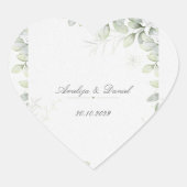 Elegant Botanical Greenery Round Sticker (Devant)