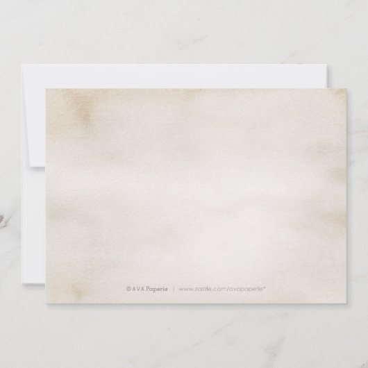 Elegant botanical greenery rustige bruiloft kaart (Achterkant)