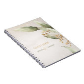 Elegant botanical greenery  rustige bruiloft notitieboek (Rechterzijde)
