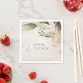 Elegant botanical greenery rustige bruiloft servetten (Insitu)