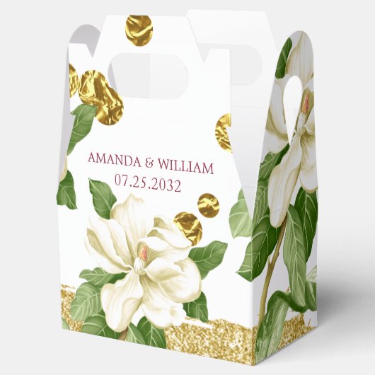 Elegant Botanical Greenery Wedding Favor Box Bedankdoosjes (Geopend)