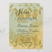 Elegant Botanical Lemon Greenery Kaart (Voorkant / Achterkant)