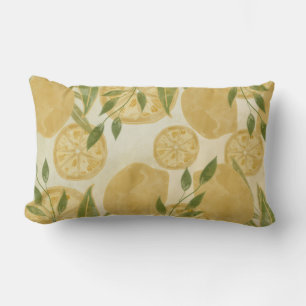 Elegant Botanical Lemon Greenery Kussen