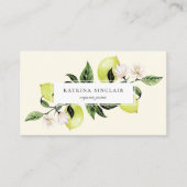 Elegant Botanical Lemons Visitekaartje (Voorkant)