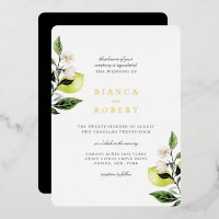 Elegant Botanical Lemons Wedding