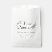 Elegant Botanical Love is Sweet Wedding Bedankzakje (Voorkant)