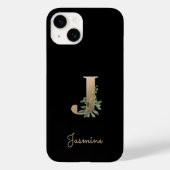 Elegant Botanical Monogram Gold Letter J Case-Mate iPhone Case (Achterkant)