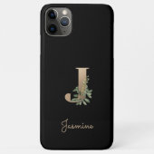 Elegant Botanical Monogram Gold Letter J Case-Mate iPhone Case (Achterkant)