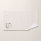 Elegant Botanical Monogram Towel with Custom Name Bad Handdoek (Handdoek)