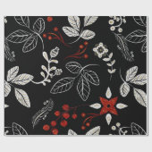 Elegant botanical pattern cadeaupapier (Vlak)
