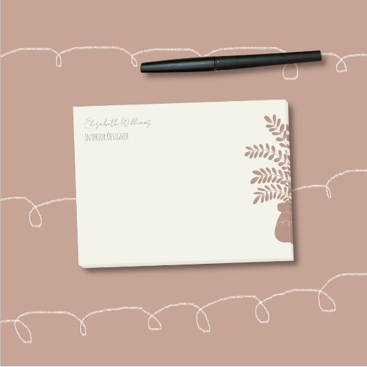 Elegant Botanical Personalized Post-It Notes