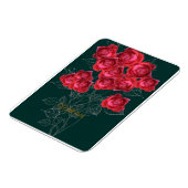 Elegant Botanical Rose Folded Greeting Card Magneet (Linkerzijde)