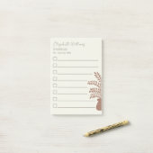 Elegant Botanical To-Do List Post-It Notes  (Op bureau)