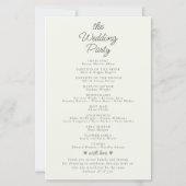Elegant Botanical Wedding Ceremony Program Sign (Achterkant)