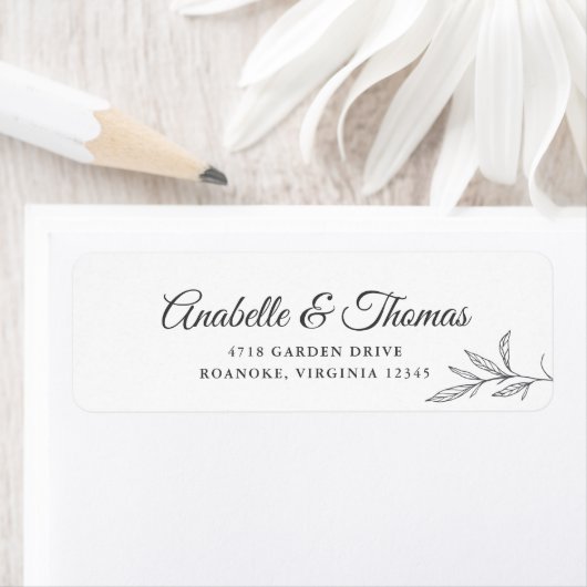 Elegant Botanical Wedding Etiket (Insitu)