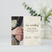 Elegant Botanical Wedding Invitation (Debout devant)