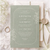 Elegant Botanical Wedding Invitation