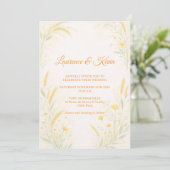 Elegant Botanical Wedding Invitation (Debout devant)