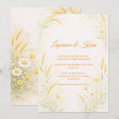 Elegant Botanical Wedding Invitation (Devant / Derrière)