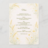 Elegant Botanical Wedding Menu (Devant)