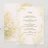 Elegant Botanical Wedding Menu (Devant / Derrière)