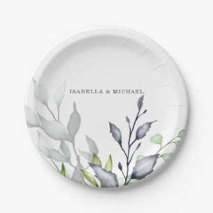Elegant Botanical Wedding Papieren Bordje
