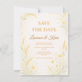 Elegant Botanical Wedding Save the date (Devant)