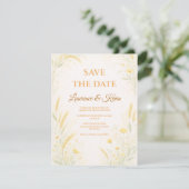 Elegant Botanical Wedding Save the date (Debout devant)