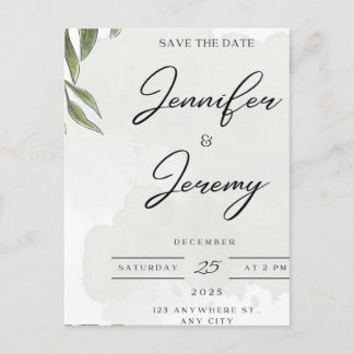 Elegant Botanical Wedding Welcome Sign | poster Feestdagenkaart