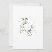 Elégant Botanique Eucalyptus Vert Invitation (Dos)