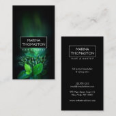 Elégant Botanique I Salon, Carte de visite de beau (Devant / Derrière)